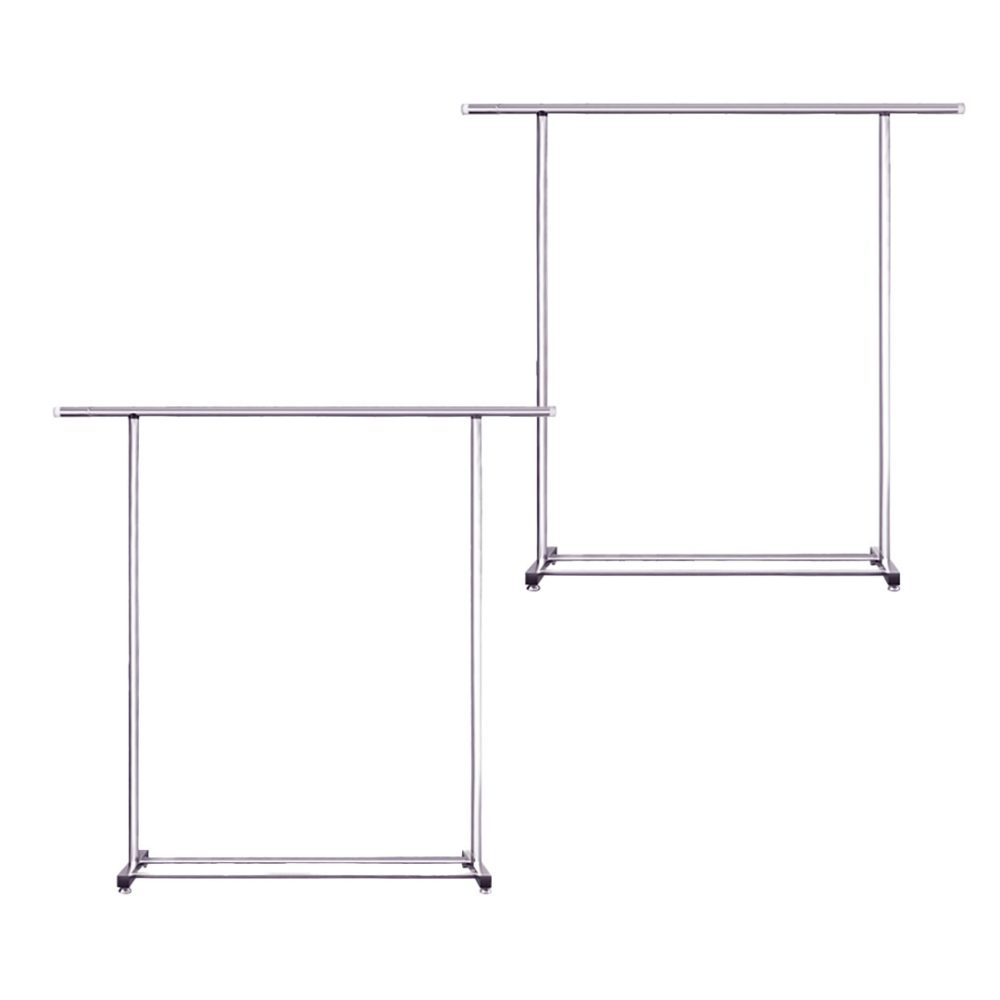 1-SOGA 2X 180cm Stainless Steel Floor-Standing Clothes Rack - Durable and Space-Saving Laundry Organizer
