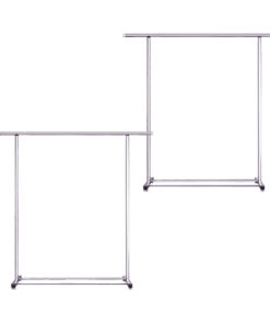 1-SOGA 2X 180cm Stainless Steel Floor-Standing Clothes Rack - Durable and Space-Saving Laundry Organizer