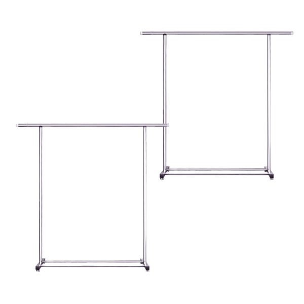 1-SOGA 2X 180cm Stainless Steel Floor-Standing Clothes Rack - Durable and Space-Saving Laundry Organizer