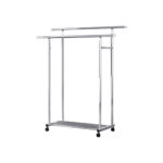 1-SOGA 120cm Stainless Steel Floor-Standing Clothes Rack - Durable and Space-Saving Laundry Organizer
