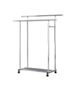 1-SOGA 120cm Stainless Steel Floor-Standing Clothes Rack - Durable and Space-Saving Laundry Organizer