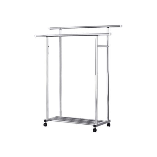1-SOGA 120cm Stainless Steel Floor-Standing Clothes Rack - Durable and Space-Saving Laundry Organizer