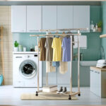 7-SOGA 120cm Stainless Steel Floor-Standing Clothes Rack - Durable and Space-Saving Laundry Organizer