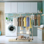 7-SOGA 200cm Stainless Steel Floor-Standing Clothes Rack - Durable and Space-Saving Laundry Organizer