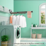 2-SOGA 93.2cm Wall-Mounted Clothing Dry Rack Retractable Space-Saving Foldable Hanger