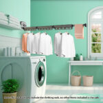 2-SOGA 127.5cm Wall-Mounted Clothing Dry Rack Retractable Space-Saving Foldable Hanger