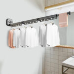 3-SOGA 127.5cm Wall-Mounted Clothing Dry Rack Retractable Space-Saving Foldable Hanger