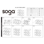 8-SOGA 2X 2 Tier Multifunctional PP Plastic Bag Box Portable Cubby DIY Storage Shelves Stackable Handbag Purse Organiser