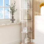 4-SOGA 1 Tier Multifunctional PP Plastic Bag Box Portable Cubby DIY Storage Shelves Stackable Handbag Purse Organiser