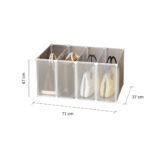 6-SOGA 1 Tier Multifunctional PP Plastic Bag Box Portable Cubby DIY Storage Shelves Stackable Handbag Purse Organiser