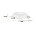 7-SOGA White 360 Degree Wall-Mounted Rotating Bathroom Organiser Corner Vanity Rack Toilet Adhesive Storage Shelf