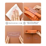 7-SOGA Orange 360 Degree Wall-Mounted Rotating Bathroom Organiser Corner Vanity Rack Toilet Adhesive Storage Shelf