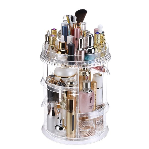 1-SOGA 360 Degree Rotating Makeup Organiser Cosmetics Holder Display Stand Skincare Home Decor