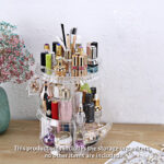 4-SOGA 2X 360 Degree Rotating Makeup Organiser Cosmetics Holder Display Stand Skincare Home Decor