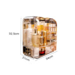6-SOGA Transparent Cosmetic Storage Box Clear Makeup Skincare Holder with Lid Drawers Waterproof  Dustproof Organiser
