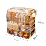4-SOGA Transparent Cosmetic Storage Box Clear Makeup Skincare Holder with Lid Drawers Waterproof  Dustproof Organiser with Pearls