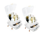 1-SOGA 2X 29cm White Countertop Makeup Cosmetic Storage Organiser Skincare Holder Jewelry Storage Box with Handle