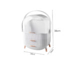 6-SOGA 2X 29cm White Countertop Makeup Cosmetic Storage Organiser Skincare Holder Jewelry Storage Box with Handle