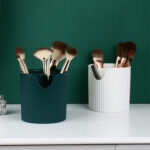 8-SOGA Green Cosmetic Jewelry Storage Organiser Set Makeup Brush Lipstick Skincare Holder Jewelry Storage Box with Handle