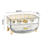 6-SOGA 2X 2 Tier Transparent Multifunctional Countertop Cosmetic Storage Makeup Skincare Holder Jewelry Cabinet Bathroom Desk Drawer Vanity Organiser