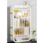 3-SOGA White Multi Tier Cosmetic Storage Rack Bathroom Vanity Tray Display Stand Organiser