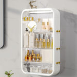 4-SOGA White Multi Tier Cosmetic Storage Rack Bathroom Vanity Tray Display Stand Organiser