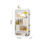 6-SOGA White Multi Tier Cosmetic Storage Rack Bathroom Vanity Tray Display Stand Organiser