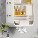 8-SOGA White Multi Tier Cosmetic Storage Rack Bathroom Vanity Tray Display Stand Organiser