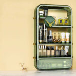 3-SOGA Green Multi Tier Cosmetic Storage Rack Bathroom Vanity Tray Display Stand Organiser