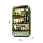 6-SOGA Green Multi Tier Cosmetic Storage Rack Bathroom Vanity Tray Display Stand Organiser