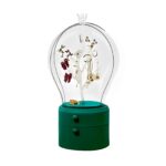 1-SOGA Green 360 Degree 2 Layered Jewelry Storage Box Waterproof Dustproof Accessories Organiser