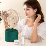 4-SOGA Green 360 Degree 2 Layered Jewelry Storage Box Waterproof Dustproof Accessories Organiser
