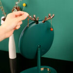 7-SOGA Green Antler LED Light Makeup Mirror Tabletop Vanity Home Decor