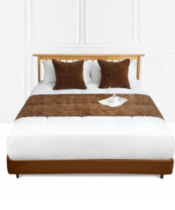 1-SOGA 45cm Chocolate Bed Wabi-sabi Elegant Japanese Style for Bed Set of 3