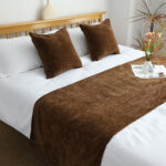 4-SOGA 45cm Chocolate Bed Wabi-sabi Elegant Japanese Style for Bed Set of 3