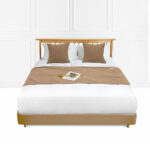 1-SOGA 1.5m Bed Light Brown Vintage Scarf Runner Bedding Tail Pad Flag For Home Hotel Set of 3