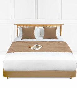 1-SOGA 1.5m Bed Light Brown Vintage Scarf Runner Bedding Tail Pad Flag For Home Hotel Set of 3