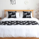 3-SOGA 1.5m Bed Light Luxury Black Zebra Vintage Bed Scarf Runner Bedding Tail Pad Flag For Home Hotel Set of 3