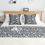 3-SOGA 1.8m Bed Light Luxury Mottled Bed Banner Vintage Scarf Runner Bedding Tail Pad Flag For Home Hotel Set of 3
