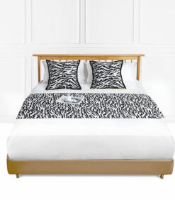1-SOGA 1.8m Bed Light Luxury Mottled Bed Banner Vintage Scarf Runner Bedding Tail Pad Flag For Home Hotel Set of 3