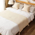 4-SOGA 1.5m Bed Vintage Scarf Runner Bedding Tail Pad Flag For Home Hotel Set of 3