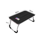 4-SOGA Black Portable Bed Table Adjustable Foldable Bed Sofa Study Table Laptop Mini Desk Breakfast Tray Home Decor
