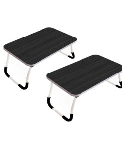 1-SOGA 2X Black Portable Bed Table Adjustable Foldable Bed Sofa Study Table Laptop Mini Desk Breakfast Tray Home Decor