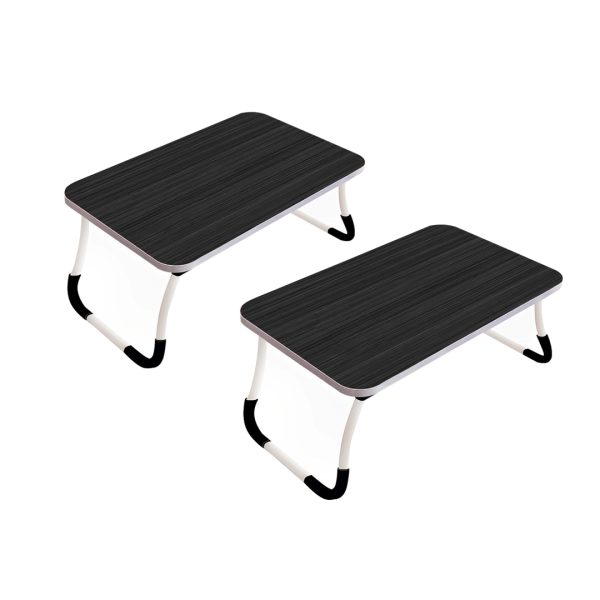 1-SOGA 2X Black Portable Bed Table Adjustable Foldable Bed Sofa Study Table Laptop Mini Desk Breakfast Tray Home Decor