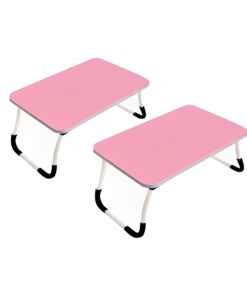 1-SOGA 2X Pink Portable Bed Table Adjustable Foldable Bed Sofa Study Table Laptop Mini Desk Breakfast Tray Home Decor