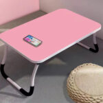 4-SOGA 2X Pink Portable Bed Table Adjustable Foldable Bed Sofa Study Table Laptop Mini Desk Breakfast Tray Home Decor