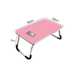 5-SOGA 2X Pink Portable Bed Table Adjustable Foldable Bed Sofa Study Table Laptop Mini Desk Breakfast Tray Home Decor
