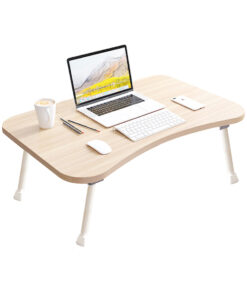 1-SOGA Beige Portable Bed Table Adjustable Foldable Bed Sofa Study Table Laptop Mini Desk Breakfast Tray Home Decor