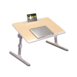 1-SOGA 60X40cm Wood Small Laptop Bed Portable Foldable Study Table Adjustable