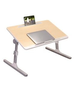 1-SOGA 60X40cm Wood Small Laptop Bed Portable Foldable Study Table Adjustable